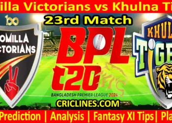 Today Match Prediction-COV vs KT-Dream11-BPL T20-2024-23rd Match-Who Will Win