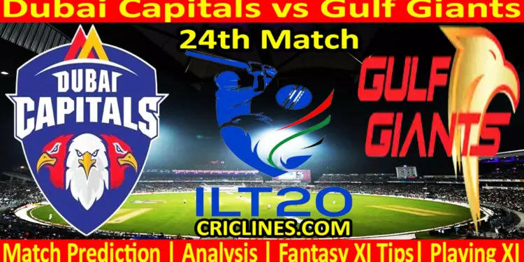 Today Match Prediction-DC vs GG-IL T20 2024-24th Match-Who Will Win