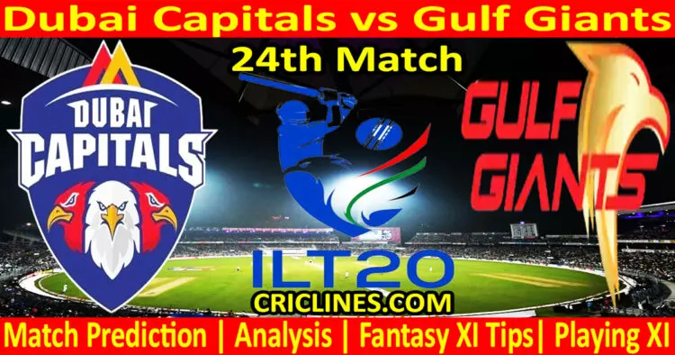 Today Match Prediction-DC vs GG-IL T20 2024-24th Match-Who Will Win