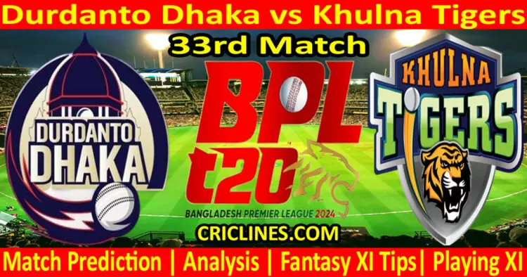 Today Match Prediction-DD vs KT-Dream11-BPL T20-2024-33rd Match-Who Will Win