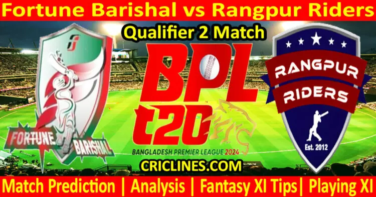 Today Match Prediction-FB vs RR-Dream11-BPL T20-2024-Qualifier 2 Match-Who Will Win