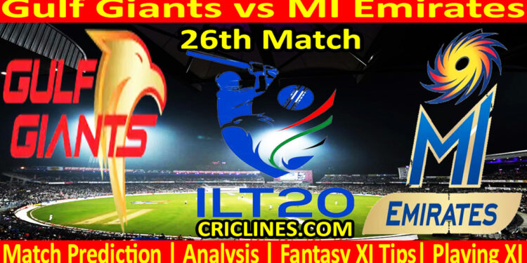 Today Match Prediction-GG vs MIE-IL T20 2024-26th Match-Who Will Win