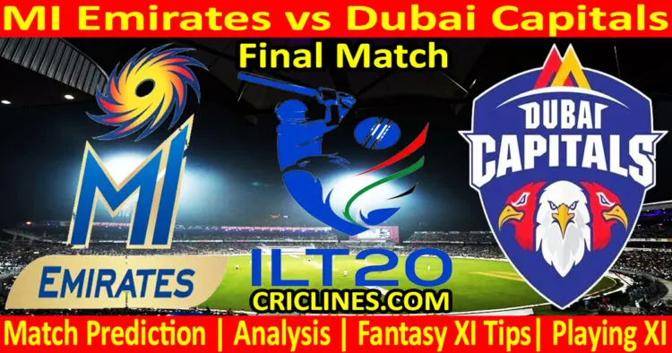 Today Match Prediction-MIE vs DC-IL T20 2024-Final Match-Who Will Win