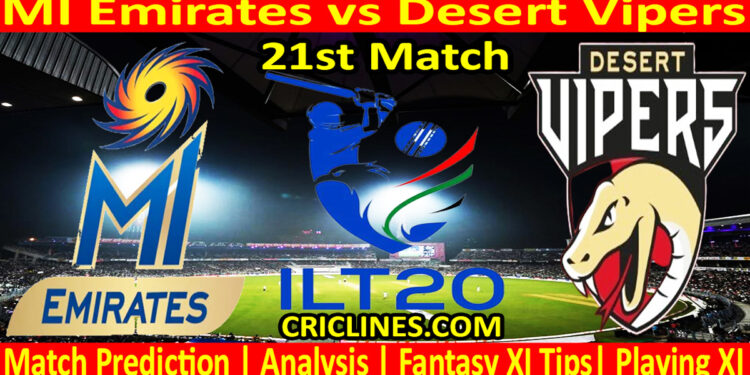 Today Match Prediction-MIE vs DV-IL T20 2024-21st Match-Who Will Win