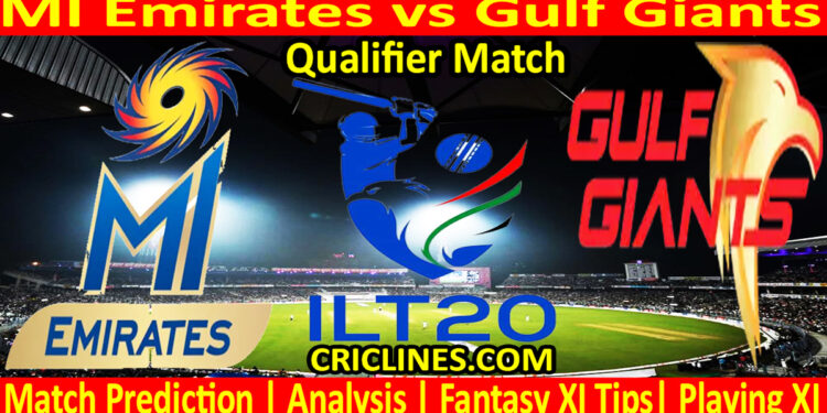 Today Match Prediction-MIE vs GG-IL T20 2024-Qualifier 1 Match-Who Will Win