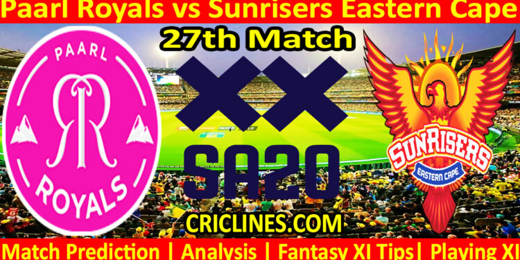 Today Match Prediction-PR vs SEC-SA20 T20 2024-Dream11-27th Match-Who Will Win