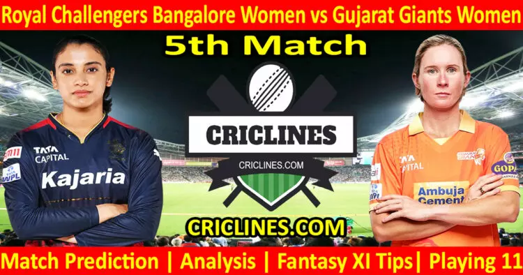 Today Match Prediction-RCB vs GGW-WPL T20 2024-5th Match-Dream11-Who Will Win