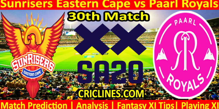 Today Match Prediction-SEC vs PR-SA20 T20 2024-Dream11-30th Match-Who Will Win
