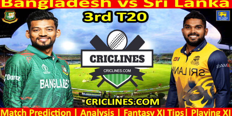 Today Match Prediction-BAN vs SL-Dream11-3rd T20-2024-Who Will Win