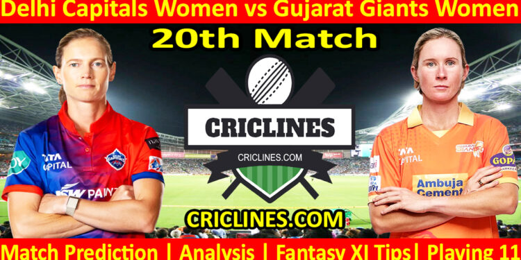 Today Match Prediction-DCW vs GGW-WPL T20 2024-20th Match-Dream11-Who Will Win