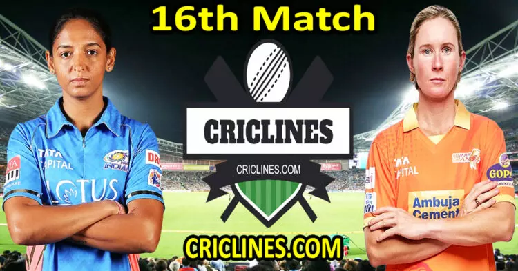 Today Match Prediction-Mumbai Indians Women vs Gujarat Giants Women-WPL T20 2024-16th Match-Dream11-Who Will Win