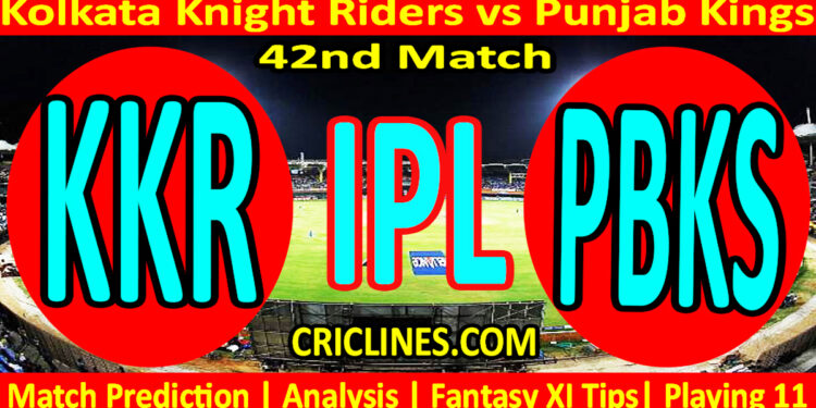 Today Match Prediction-KKR vs PBKS-IPL Match Today 2024-42nd Match-Venue Details-Dream11-Toss Update-Who Will Win
