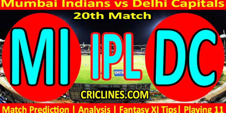 Today Match Prediction-MI vs DC-IPL Match Today 2024-20th Match-Venue Details-Dream11-Toss Update-Who Will Win