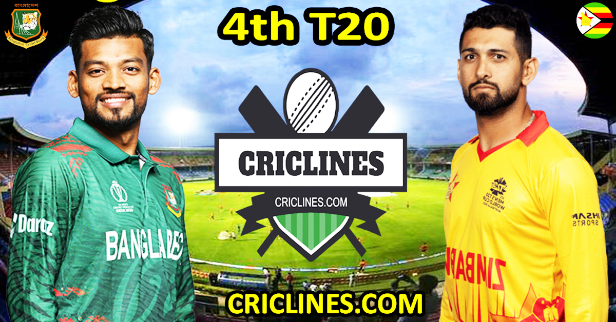 Today Match Prediction-Bangladesh vs Zimbabwe-Dream11-4th T20-2024-Who Will Win