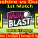 Today Match Prediction-LAN vs DUR-Vitality T20 Blast 2024-Dream11-1st Match-Venue Details-Toss Update-Who Will Win