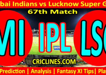 Today Match Prediction-MI vs LSG-IPL Match Today 2024-67th Match-Venue Details-Dream11-Toss Update-Who Will Win