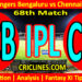 Today Match Prediction-RCB vs CSK-IPL Match Today 2024-68th Match-Venue Details-Dream11-Toss Update-Who Will Win