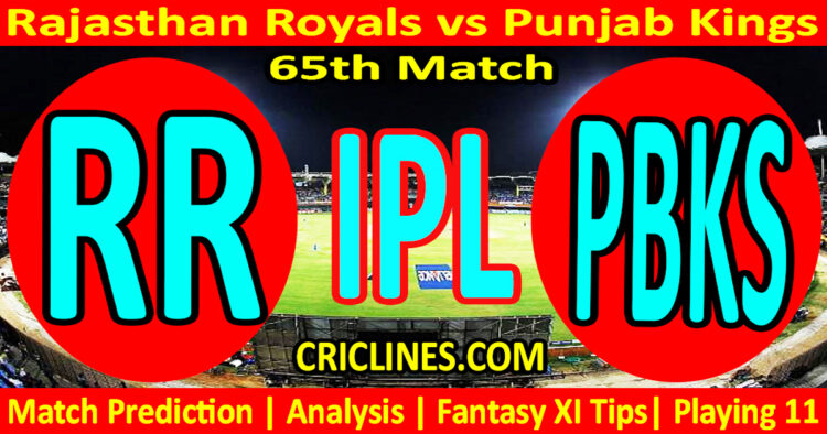 Today Match Prediction-RR vs PBKS-IPL Match Today 2024-65th Match-Venue Details-Dream11-Toss Update-Who Will Win