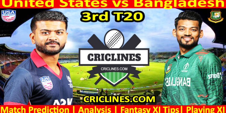 Today Match Prediction-USA vs BAN-Dream11-3rd T20-2024-Who Will Win