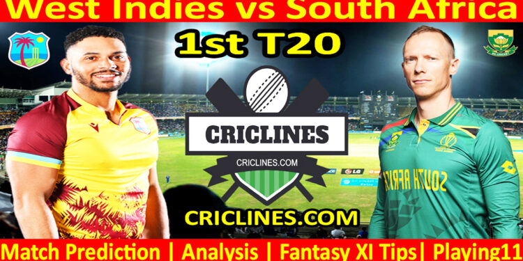 Today Match Prediction-WI vs SA-1st T20-2024-Dream11-Who Will Win Today