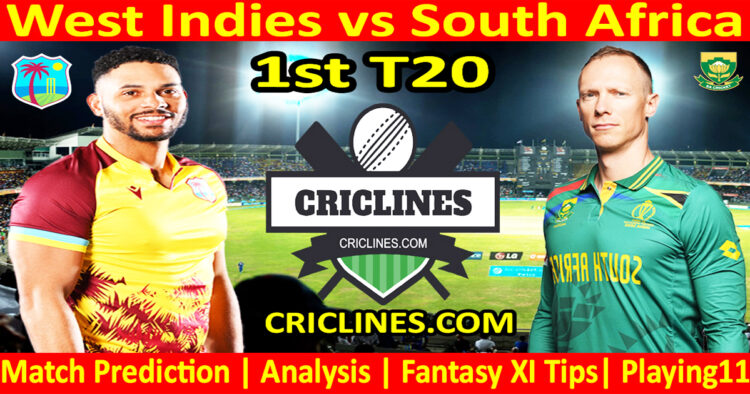 Today Match Prediction-WI vs SA-1st T20-2024-Dream11-Who Will Win Today