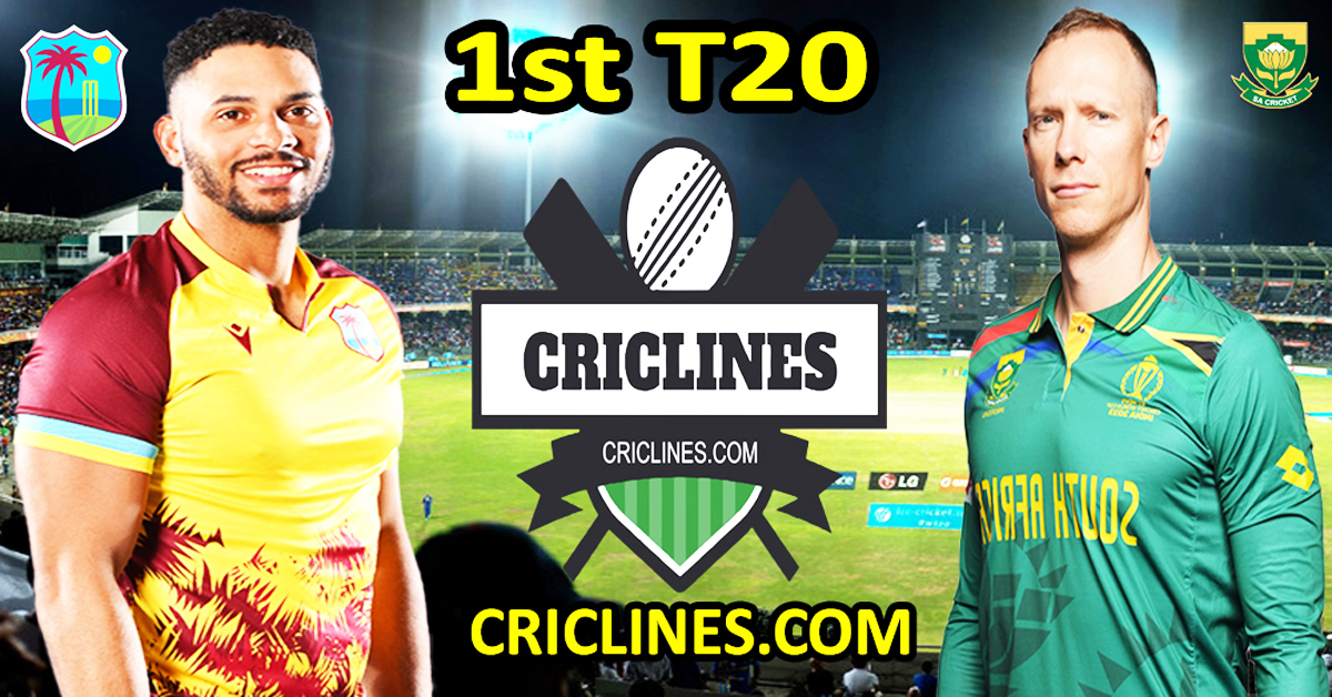 Today Match Prediction-West Indies vs South Africa-1st T20-2024-Dream11-Who Will Win Today