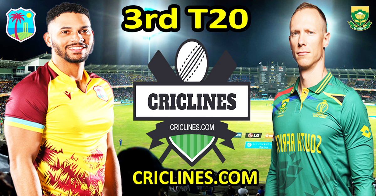 Today Match Prediction-West Indies vs South Africa-3rd T20-2024-Dream11-Who Will Win Today