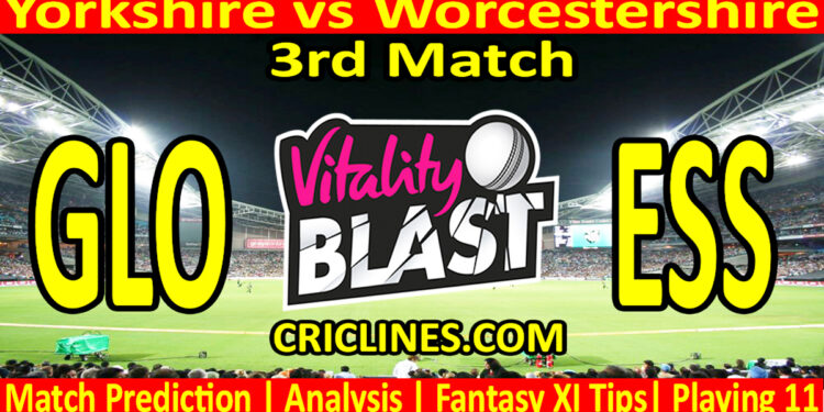 Today Match Prediction-YOR vs WOR-Vitality T20 Blast 2024-Dream11-3rd Match-Venue Details-Toss Update-Who Will Win
