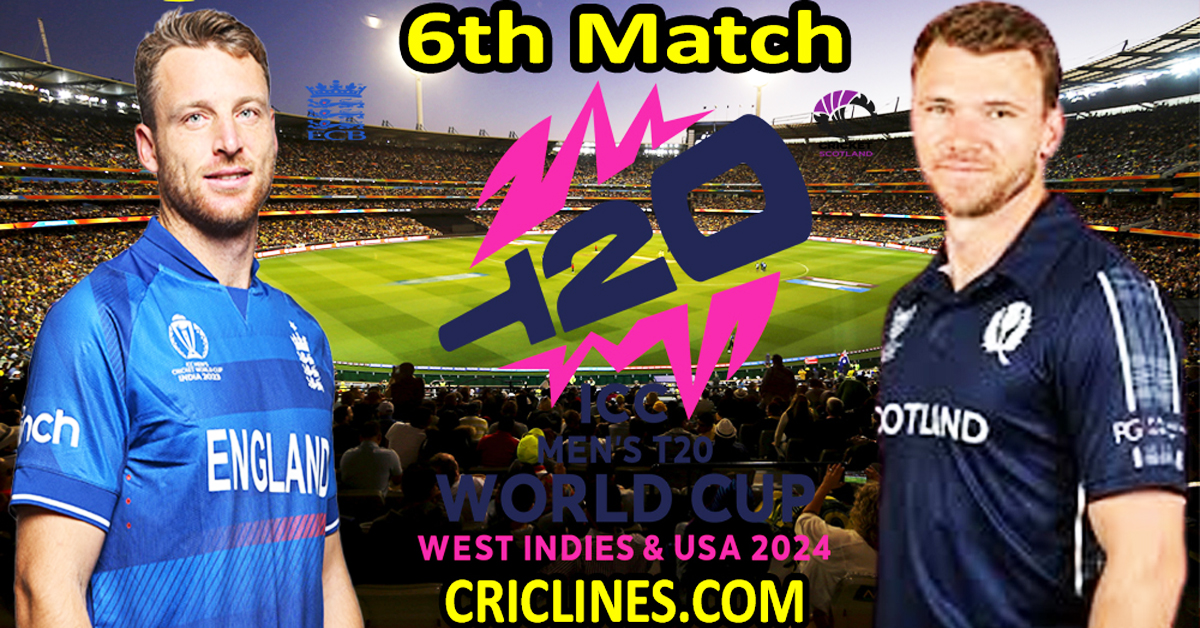 Today Match Prediction-England vs Scotland-Dream11-ICC T20 World Cup 2024-6th Match-Who Will Win