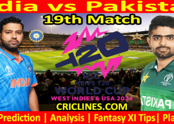 Today Match Prediction-IND vs PAK-Dream11-ICC T20 World Cup 2024-19th Match-Who Will Win