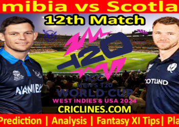 Today Match Prediction-NBA vs SCO-Dream11-ICC T20 World Cup 2024-12th Match-Who Will Win