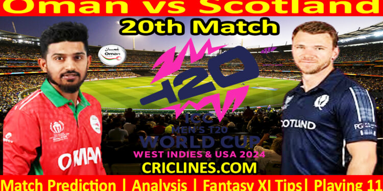 Today Match Prediction-OMN vs SCO-Dream11-ICC T20 World Cup 2024-20th Match-Who Will Win