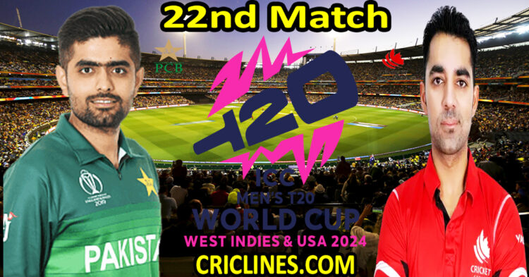 Today Match Prediction-Pakistan vs Canada-Dream11-ICC T20 World Cup 2024-22nd Match-Who Will Win