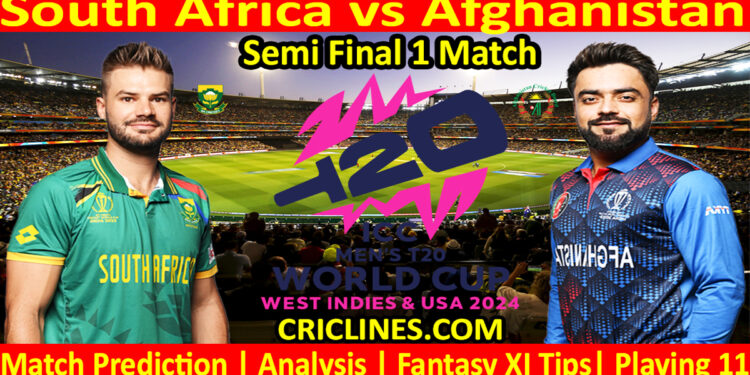 Today Match Prediction-SA vs AFG-Dream11-ICC T20 World Cup 2024-Semi Final 1 Match-Who Will Win
