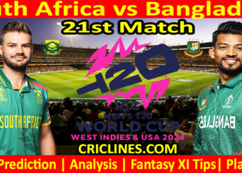 Today Match Prediction-SA vs BAN-Dream11-ICC T20 World Cup 2024-21st Match-Who Will Win