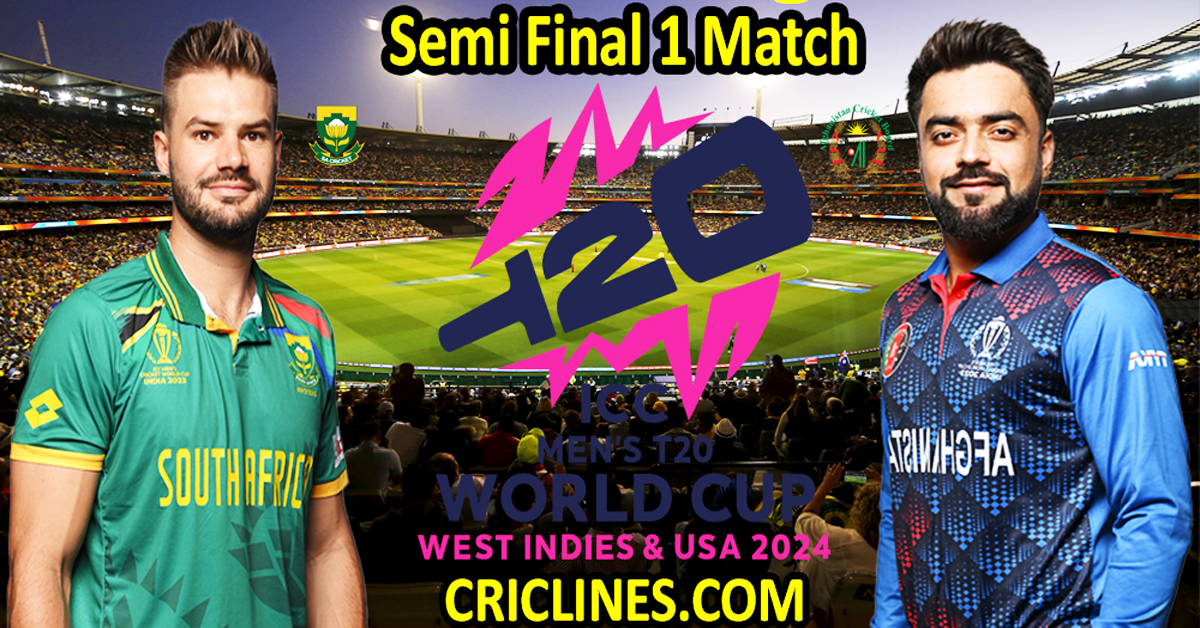 In the present day Match Prediction-SA vs AFG-Dream11-ICC T20 World Cup 2024-Semi Last 1 Match-Who Will Win