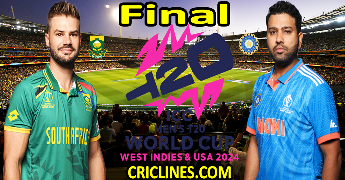 Today Match Prediction-South Africa vs India-Dream11-ICC T20 World Cup 2024-Final Match-Who Will Win