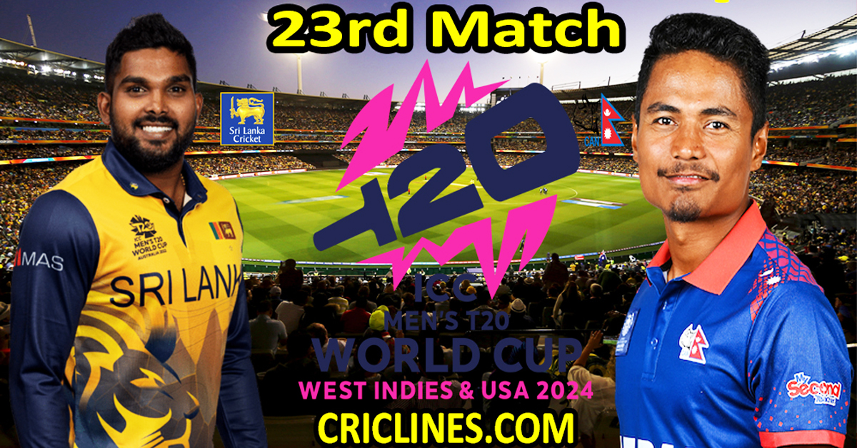 Today's match prediction - Sri Lanka vs Nepal - Dream11 - ICC T20 World Cup 2024-23rd match - Who will win?
