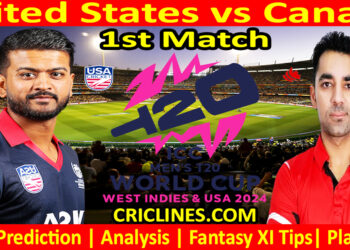 Today Match Prediction-USA vs CAN-Dream11-ICC T20 World Cup 2024-1st Match-Who Will Win