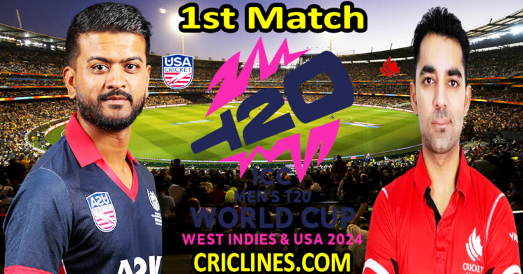 Today Match Prediction-United States vs Canada-Dream11-ICC T20 World Cup 2024-1st Match-Who Will Win