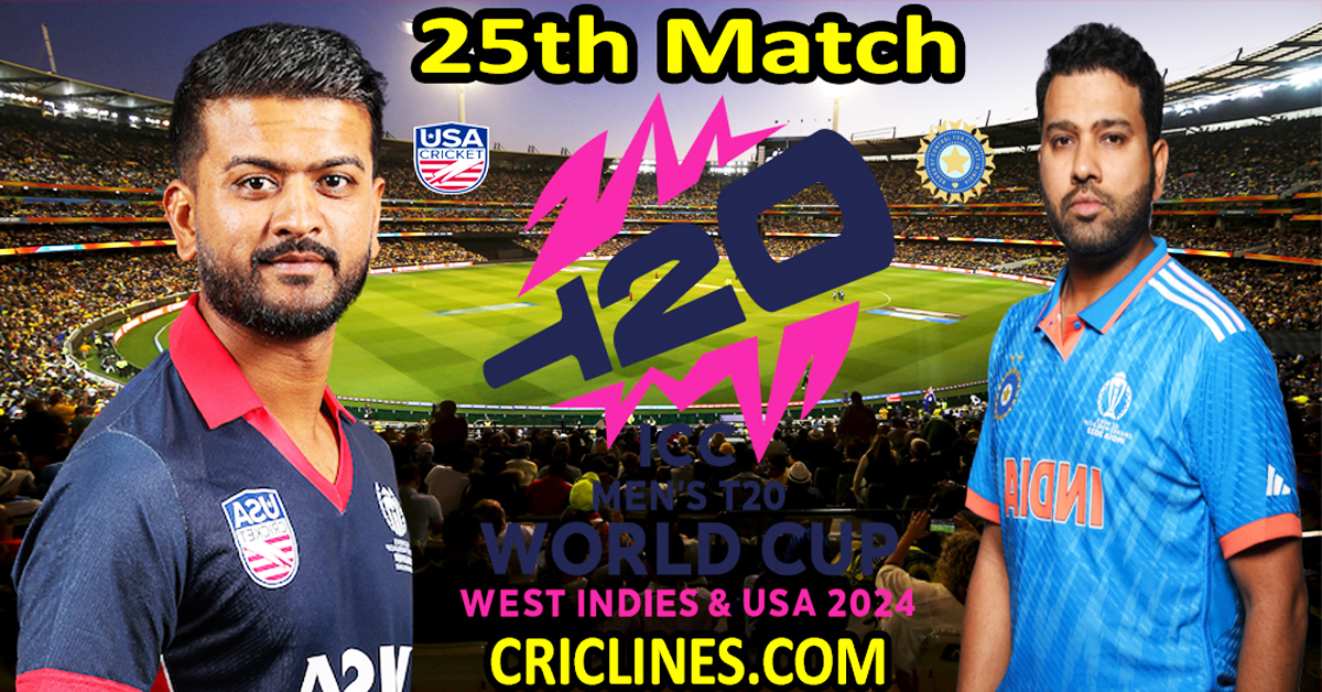 Today Match Prediction-United States vs India-Dream11-ICC T20 World Cup 2024-24th Match-Who Will Win