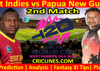 Today Match Prediction-WI vs PNG-Dream11-ICC T20 World Cup 2024-2nd Match-Who Will Win