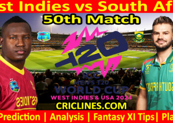 Today Match Prediction-WI vs SA-Dream11-ICC T20 World Cup 2024-50th Match-Who Will Win