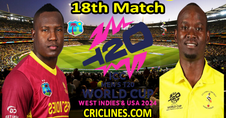 Today Match Prediction-West Indies vs Uganda-Dream11-ICC T20 World Cup 2024-18th Match-Who Will Win