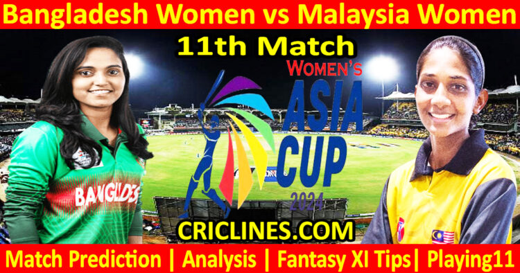 Today Match Prediction-BANW vs MALW-Womens Asia Cup-2024-11th Match-Who Will Win