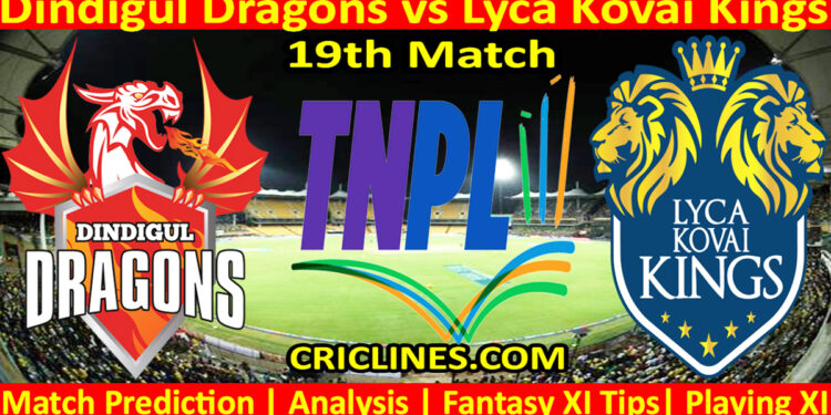 Today Match Prediction-DID vs LKK-TNPL T20 2024-19th Match-Who Will Win