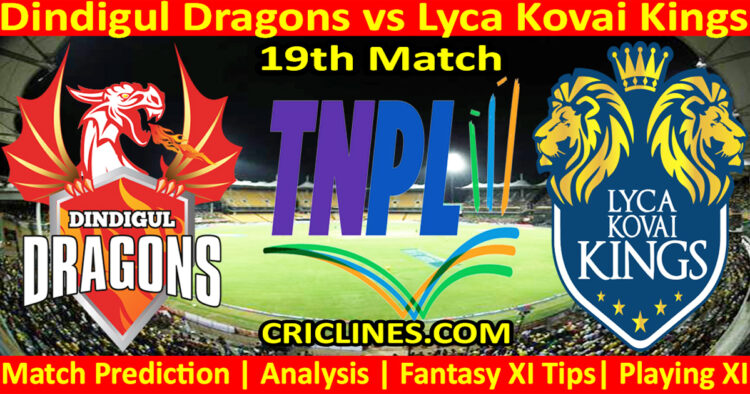 Today Match Prediction-DID vs LKK-TNPL T20 2024-19th Match-Who Will Win