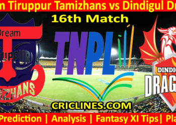 Today Match Prediction-IDT vs DID-TNPL T20 2024-16th Match-Who Will Win