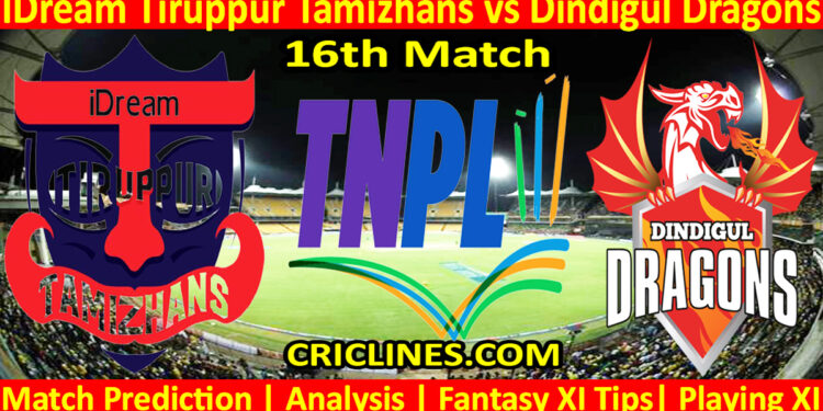 Today Match Prediction-IDT vs DID-TNPL T20 2024-16th Match-Who Will Win