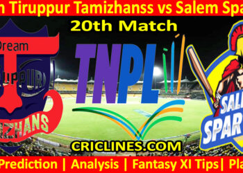 Today Match Prediction-IDT vs SS-TNPL T20 2024-20th Match-Who Will Win